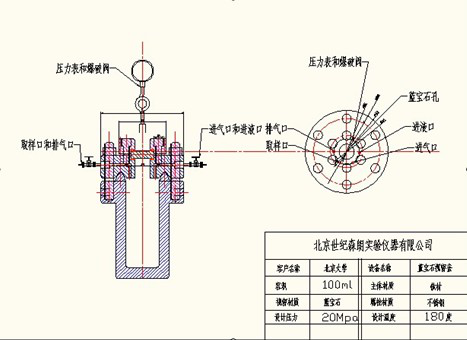 高溫高壓光化學反應釜基本結構(圖1)